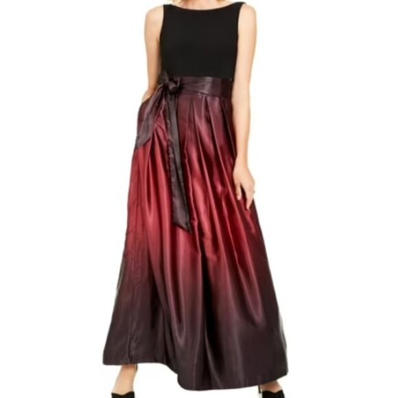 SLNY Satin Ombré Maxi Dress Size 14P - Picture 1 of 9